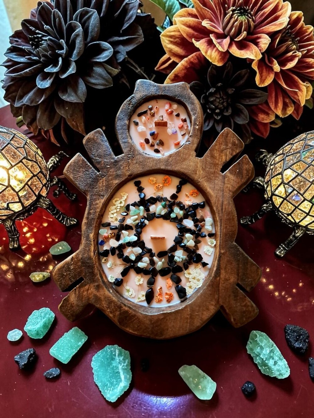 Hand Crafted , Wicked Worthy Wax, Charlotte's Crystal Web wood candle